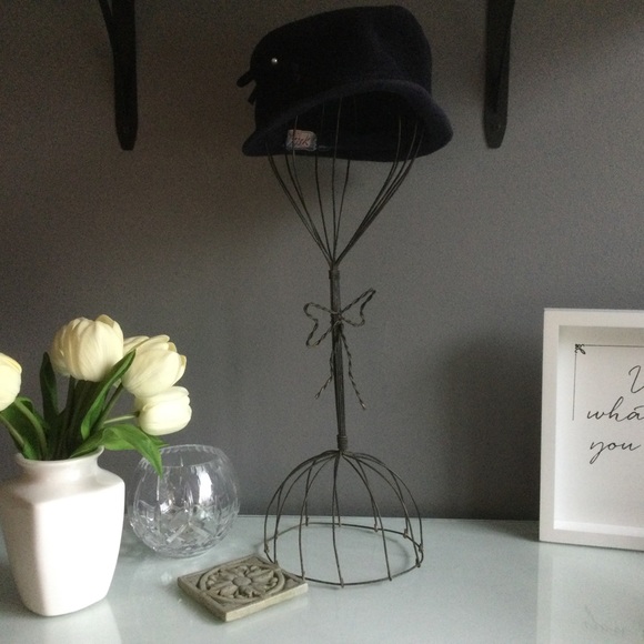 Vintage Fisk Navy Velour Hat - Picture 3 of 4